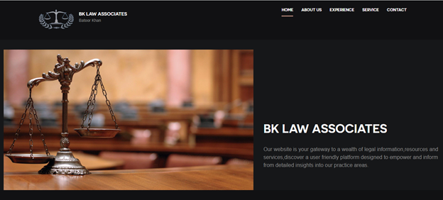 BK Law Associates interface
